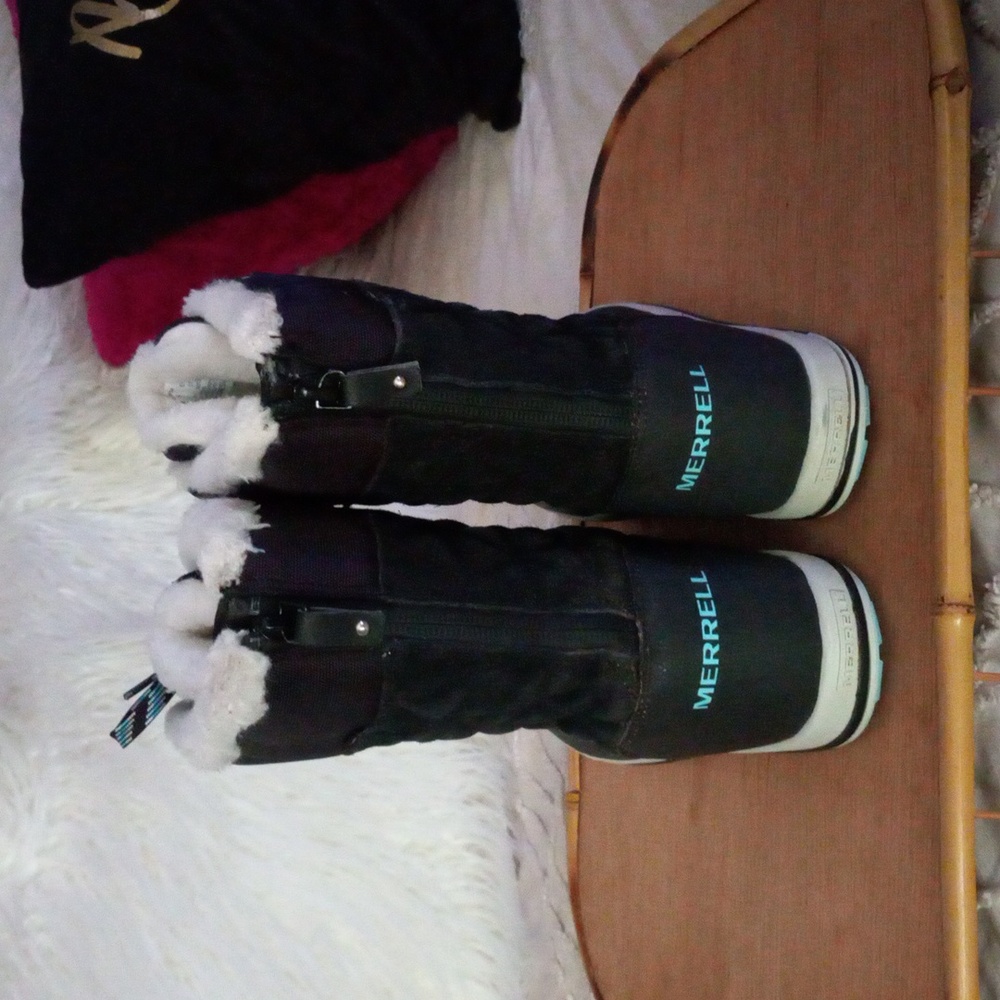 Merrell Black Winter Snow Boots Size 6M - Picture 4 of 8